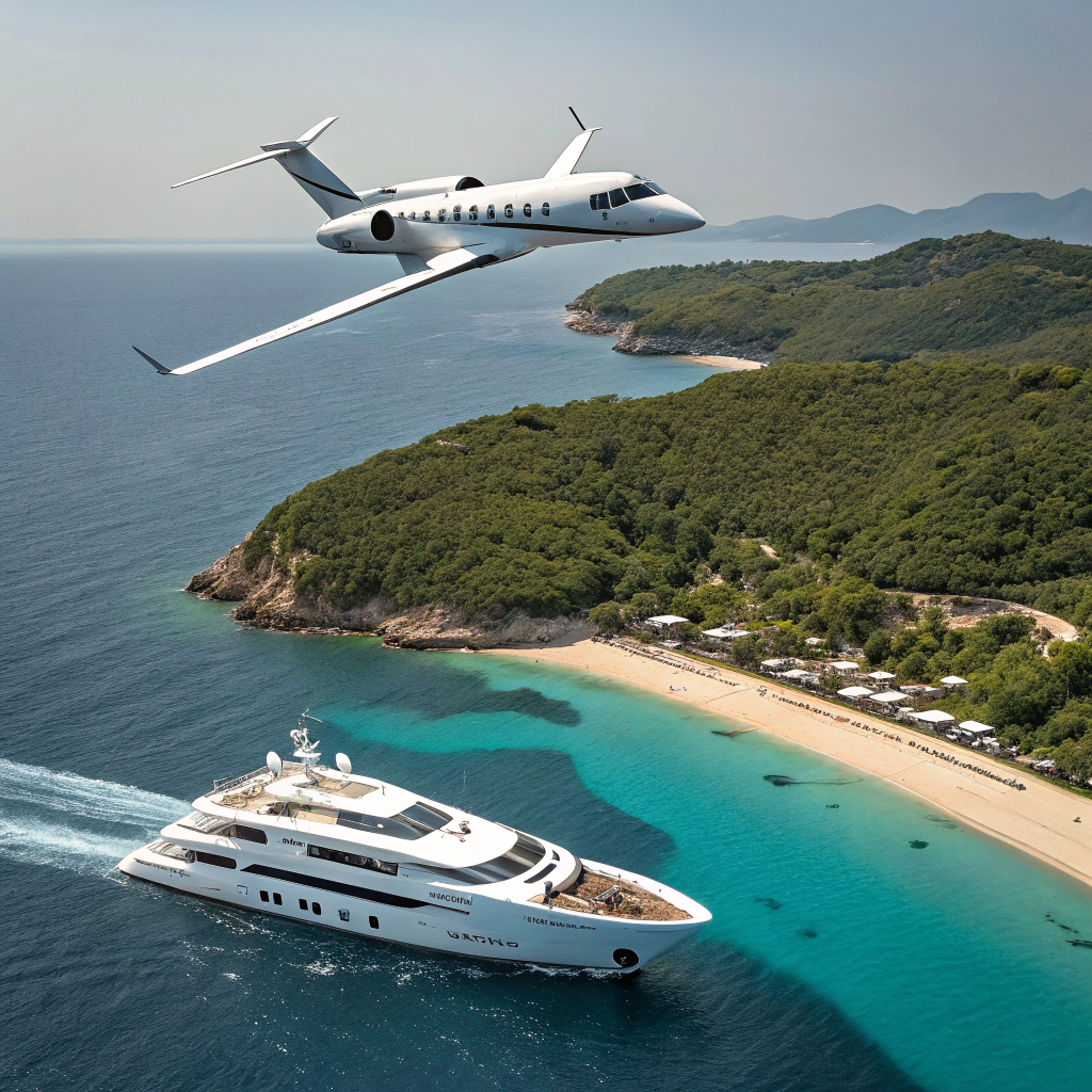 The world delivered: aerial view of a coastal destination